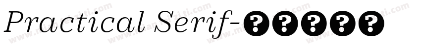Practical Serif字体转换